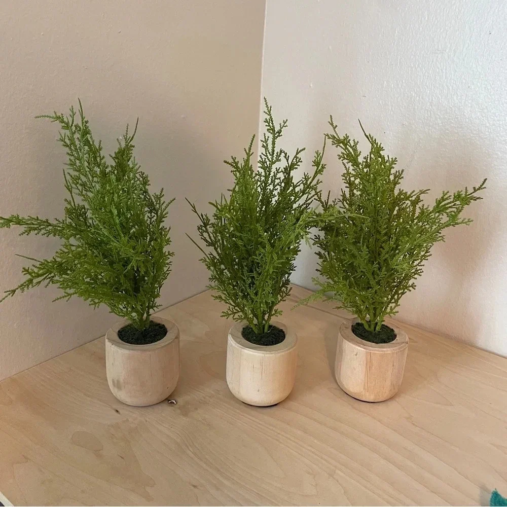 Threshold faux Lemon cypress arrangement mini Christmas tree boho farmhouse